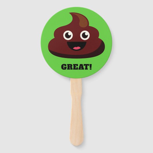 Funny custom text KACKE Handfans Fächer (Vorderseite)