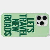 Funny Custom Text Let's Travel Green Case-Mate iPhone Hülle (Rückseite (Horizontal))