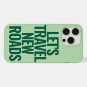 Funny Custom Text Let's Travel Green iPhone Hülle (Rückseite (Horizontal))