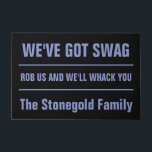 Funny Custom Text Mafia Swag Doormat Fußmatte<br><div class="desc">Sie können alle Textfelder dieses Elements ändern und Text- und Hintergrundfarben ändern. Sehen Sie in meinem Geschäft nach,  um mehr Produkte zu finden.</div>