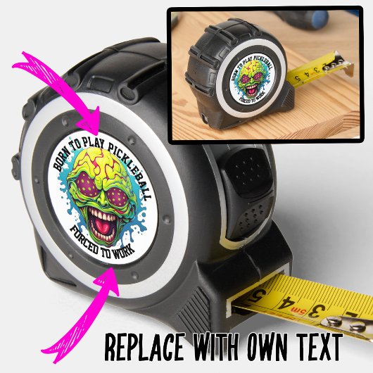 Funny custom text pickleball maßband