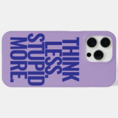 Funny Custom Text Think Weniger Stupi Lila Case-Mate iPhone Hülle (Rückseite (Horizontal))