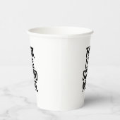 Funny Custom Text Think Weniger Stupi mehr schwarz Pappbecher (Rechts)