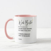Funny Custom Text Work Bestie Wertungsgeschenk Tasse (Links)