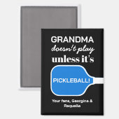 Funny Custom Typografy Pickleball Playing Oma Magnet (Vorderseite/Rückseite)