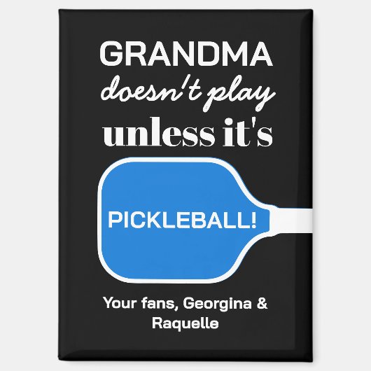 Funny Custom Typografy Pickleball Playing Oma Magnet (Vorderseite)