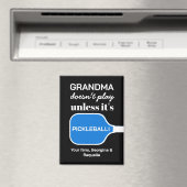 Funny Custom Typografy Pickleball Playing Oma Magnet (In Situ (Geschirrspüler))