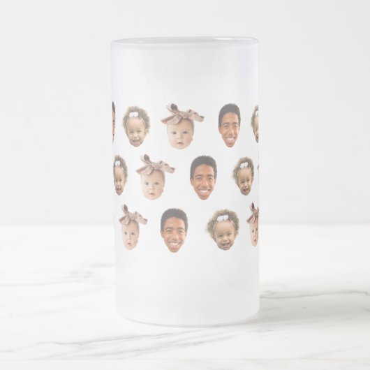 Funny Custom Vater 3 Kids Foto Mattglas Bierglas (Mittel)