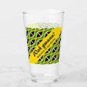 Funny Custom WAH GWAAN Jamaica Flag Glas (Vorderseite)