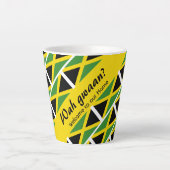 Funny Custom WAH GWAAN Jamaica Flag Milchtasse (Vorderseite)