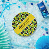 Funny Custom WAH GWAAN Jamaica Flag Pappteller (Party)