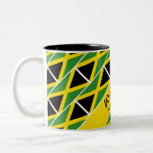 Funny Custom WAH GWAAN Jamaica Flag Zweifarbige Tasse (Links)