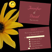 Funny Custom Wedding UAWG Invitation Card Marsala RSVP Karte