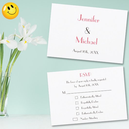 Funny Custom Wedding UAWG Repitation Card RSVP Karte
