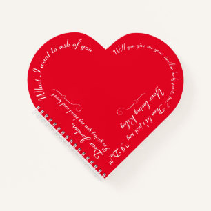 Funny Custom Wedding Vorschlag Valentine's Day Notizblock