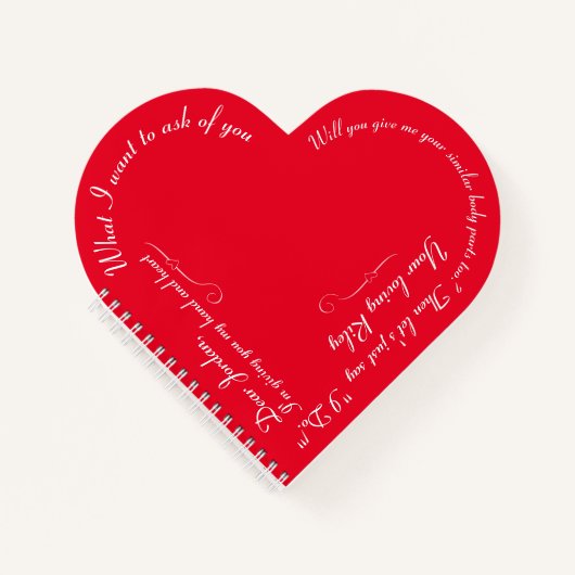 Funny Custom Wedding Vorschlag Valentine's Day Notizblock (Vorderseite)