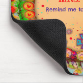 Funny Custom Whimsical Hearts Blume Besuch Mousepad (Ecke)