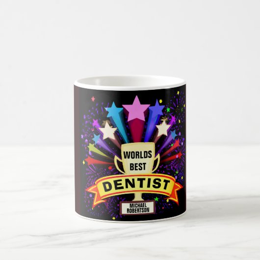 Funny Custom Worlds Best Dentist Coffee Tasse (Mittel)