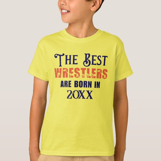 Funny Custom Wrestler Geburtstag Jahr Geburtstag T-Shirt (Vorderseite)