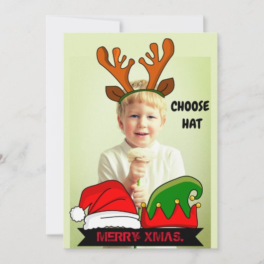 Funny custom Xmas. hats Einladung (Vorderseite)