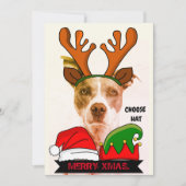 Funny custom Xmas. hats Einladung (Vorderseite)