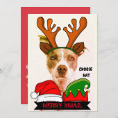 Funny custom Xmas. hats Einladung (Vorne/Hinten)