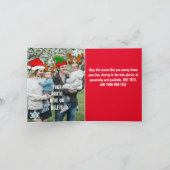 Funny custom Xmas. hatt Foto in hole Einladung (Innenseite)