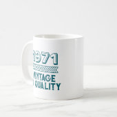 Funny Custom Year Vintag und Qualität Cool Kaffeetasse (Vorderseite Links)