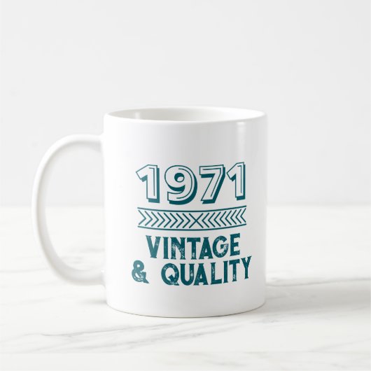 Funny Custom Year Vintag und Qualität Cool Kaffeetasse (Links)