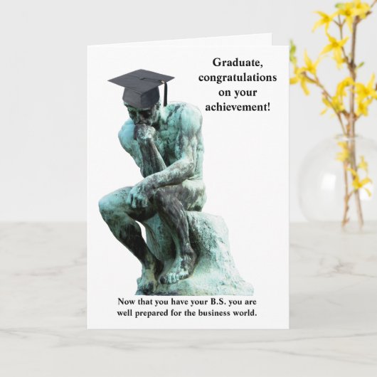 Funny Customizable Abschluss Karte (Gelbe Blume)