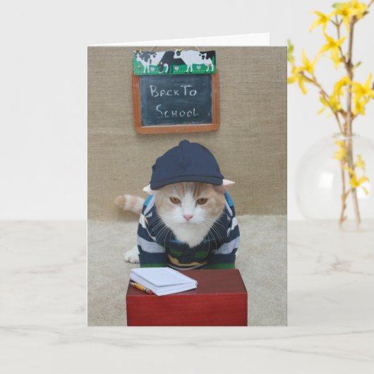 Funny Customizable Back to School Karte (Gelbe Blume)