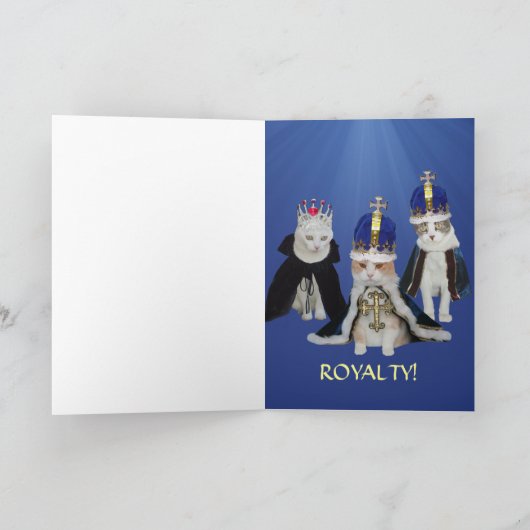 Funny Customizable Cats Karte (Innenseite)