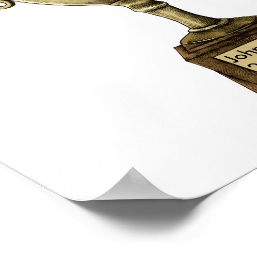 Funny Customizable Champion Award Poster (Ecke)