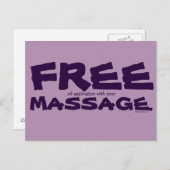 Funny CUSTOMIZABLE Free Oil mit Massage-Marketing Postkarte (Vorne/Hinten)