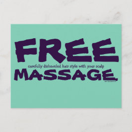 Funny CUSTOMIZABLE Freier Haarstil mit Massage Postkarte