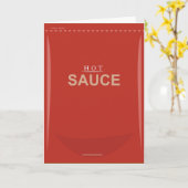 Funny Customizable Hot Sauce Birthday Card Karte (Gelbe Blume)