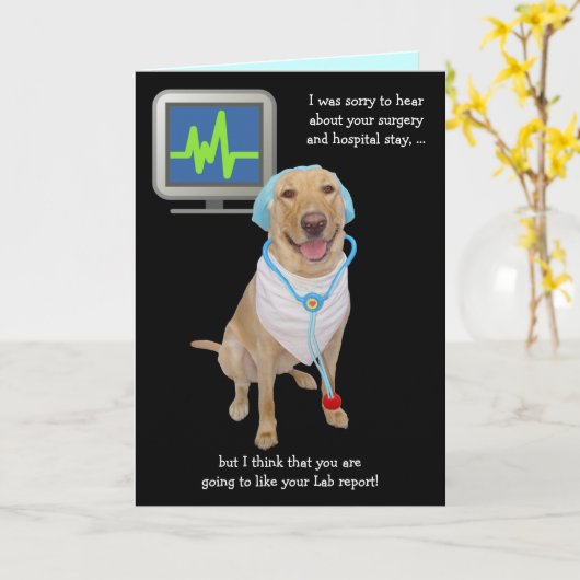 Funny Customizable Labrador Report wird gut Karte (Gelbe Blume)