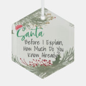 Funny Customizable Lieber Weihnachtsschmuck, Ornament Aus Glas (Vorderseite)