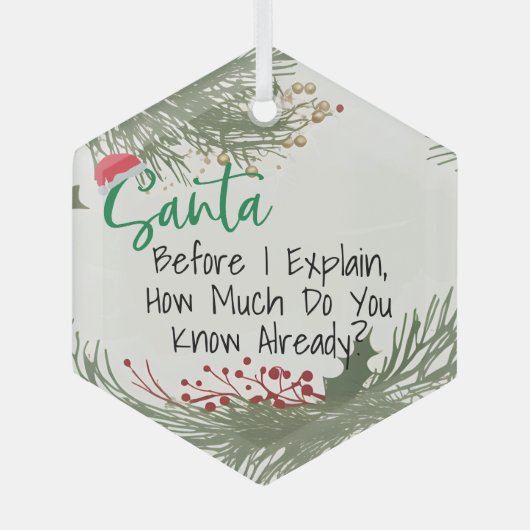 Funny Customizable Lieber Weihnachtsschmuck, Ornament Aus Glas (Vorderseite)