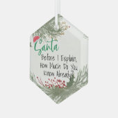 Funny Customizable Lieber Weihnachtsschmuck, Ornament Aus Glas (Vorderseite Links)
