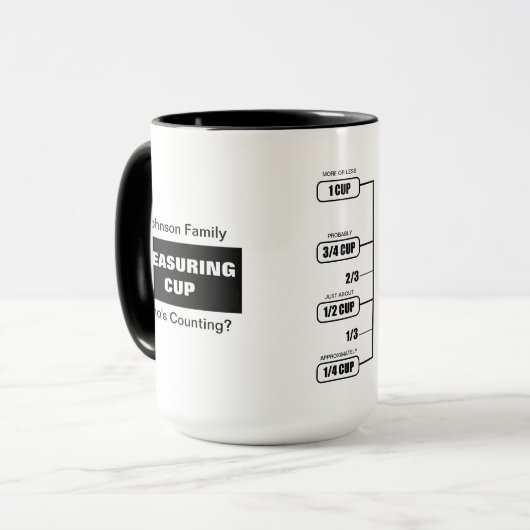 Funny Customizable Measurement Cup-Kaffee Tasse (Vorderseite Links)