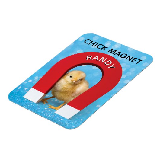 Funny Customizable Name Chick Magnet (Linke Seite)