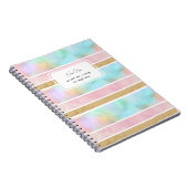 Funny Customizable Stripes Nice Student Notebook Notizblock (Rechte Seite)