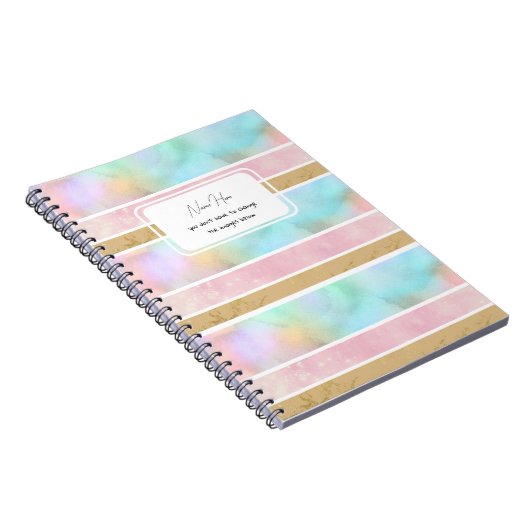 Funny Customizable Stripes Nice Student Notebook Notizblock (Rechte Seite)