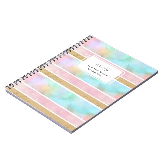 Funny Customizable Stripes Nice Student Notebook Notizblock (Linke Seite)