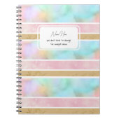 Funny Customizable Stripes Nice Student Notebook Notizblock (Vorderseite)