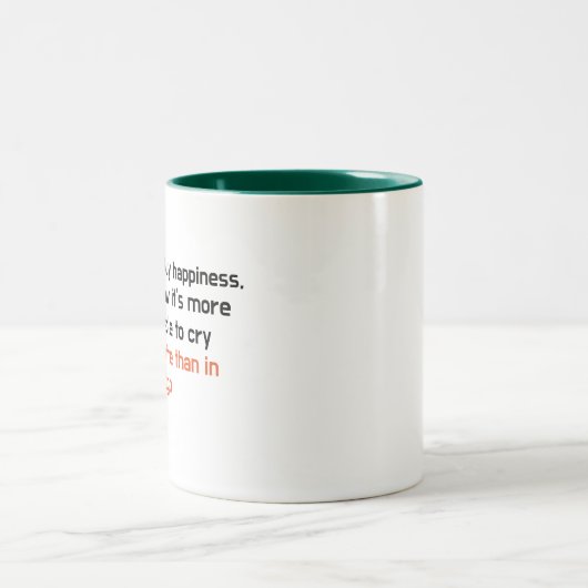 Funny Customizable Tasse: Geld kann Glück nicht ka Zweifarbige Tasse (Mittel)