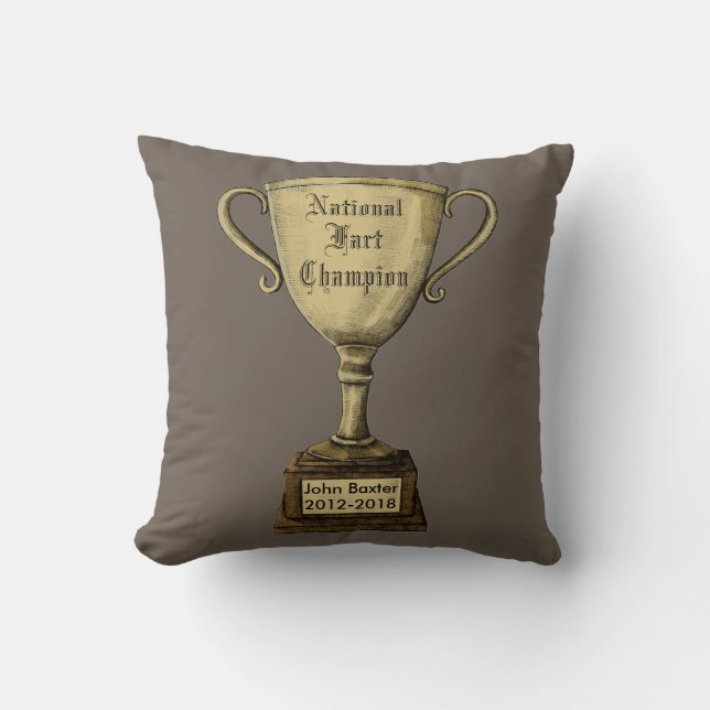 Funny Customizable Trophy Award Kissen (Vorderseite)