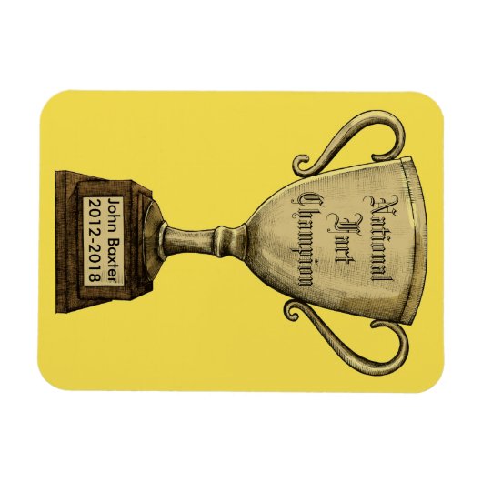 Funny Customizable Trophy Award Magnet (Horizontal)