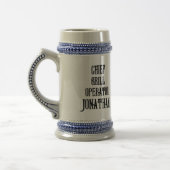 Funny Customizable Vater Club Chief Grill Operator Bierglas (Links)
